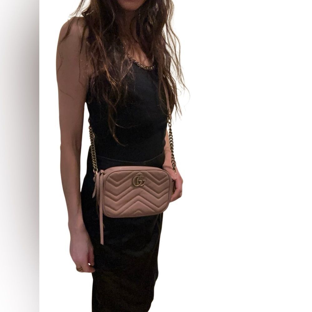 Gucci Tan Crossbody Bag with Gold Accents - Picture 13 of 14